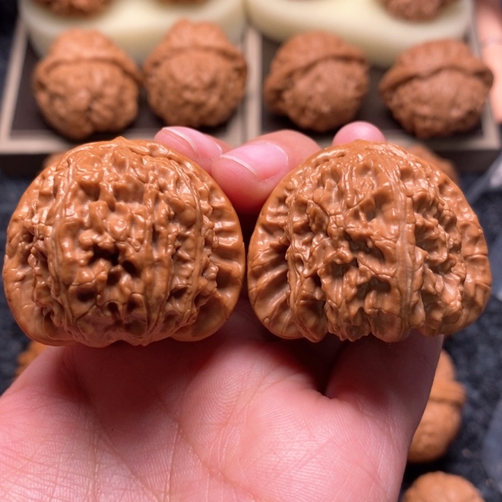 文玩核桃把件精品球白39