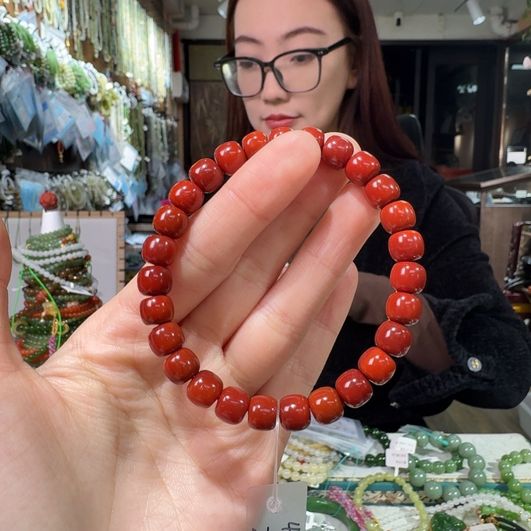 南红玛瑙未镶嵌手链