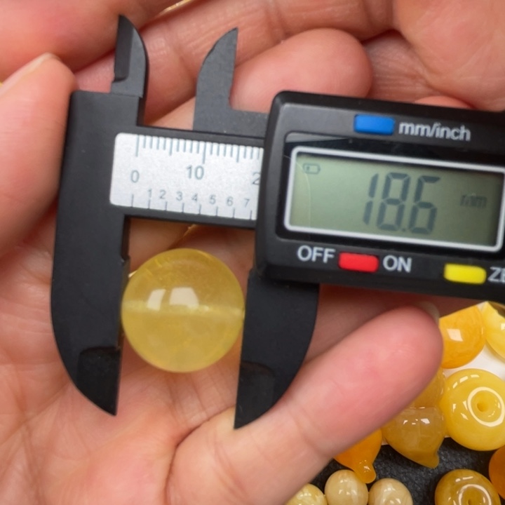 裸石蜜蜡未镶嵌蜜蜡圆珠