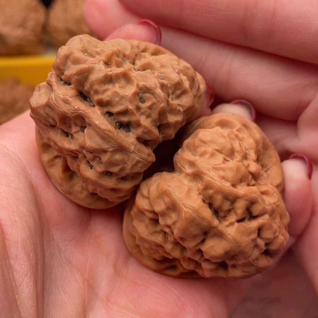 文玩核桃把件三角绝配蛙42