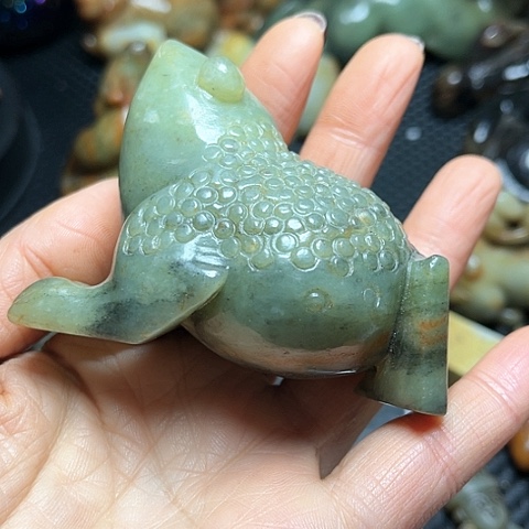 白玉菩提吊坠摆件