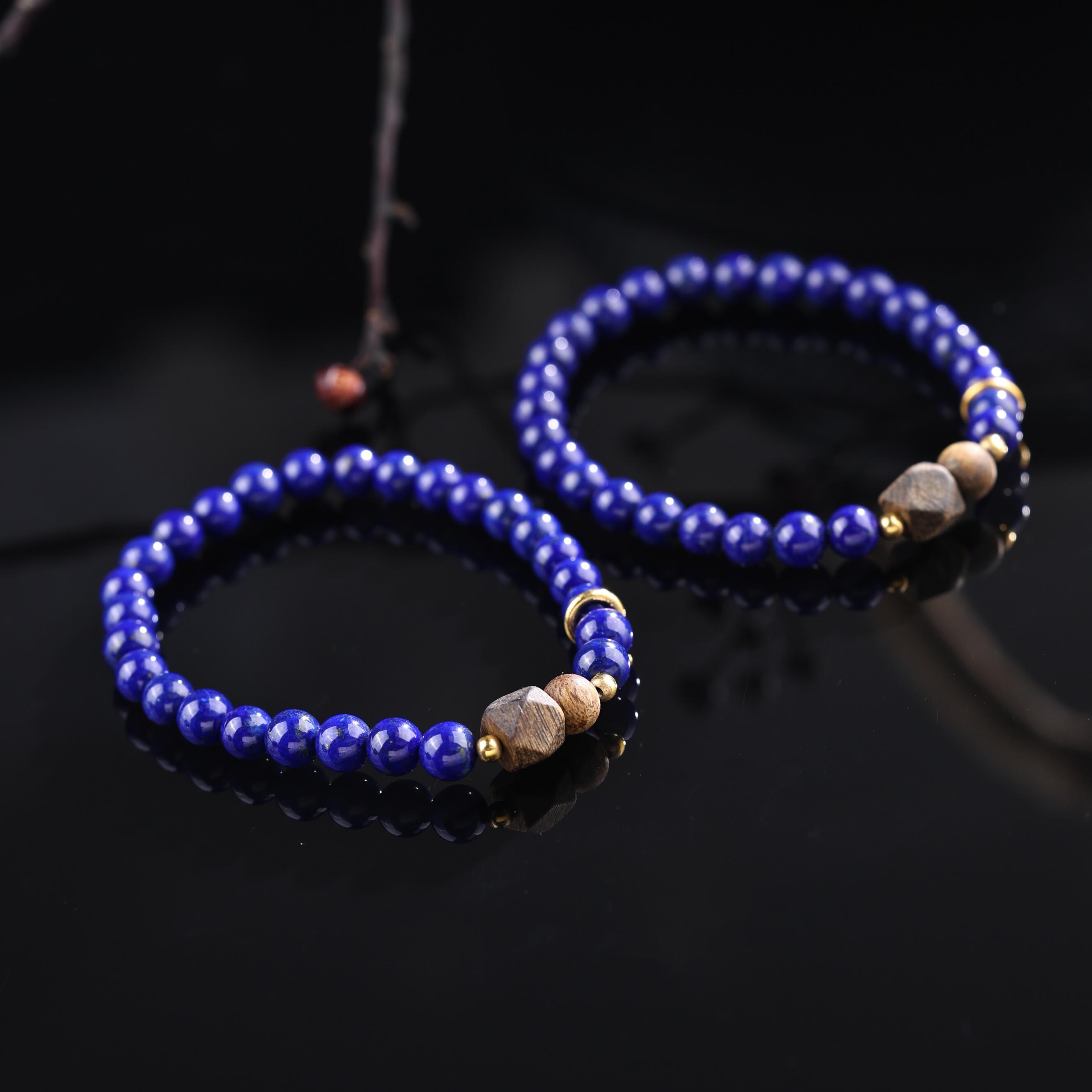 【举石严选】H1211-3793-901青金石手串18k(一件/多样性发）W