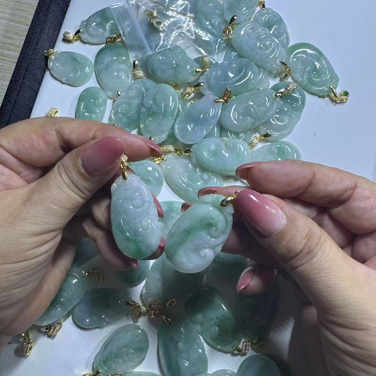 天然A货翡翠如意吊坠-c019-多样性发一 假一赔三