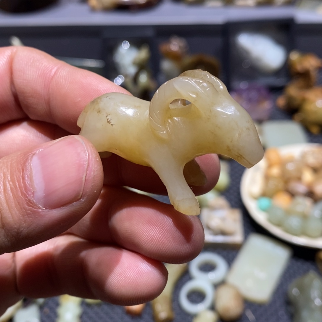 和田玉（糖玉）瓷片未镶嵌