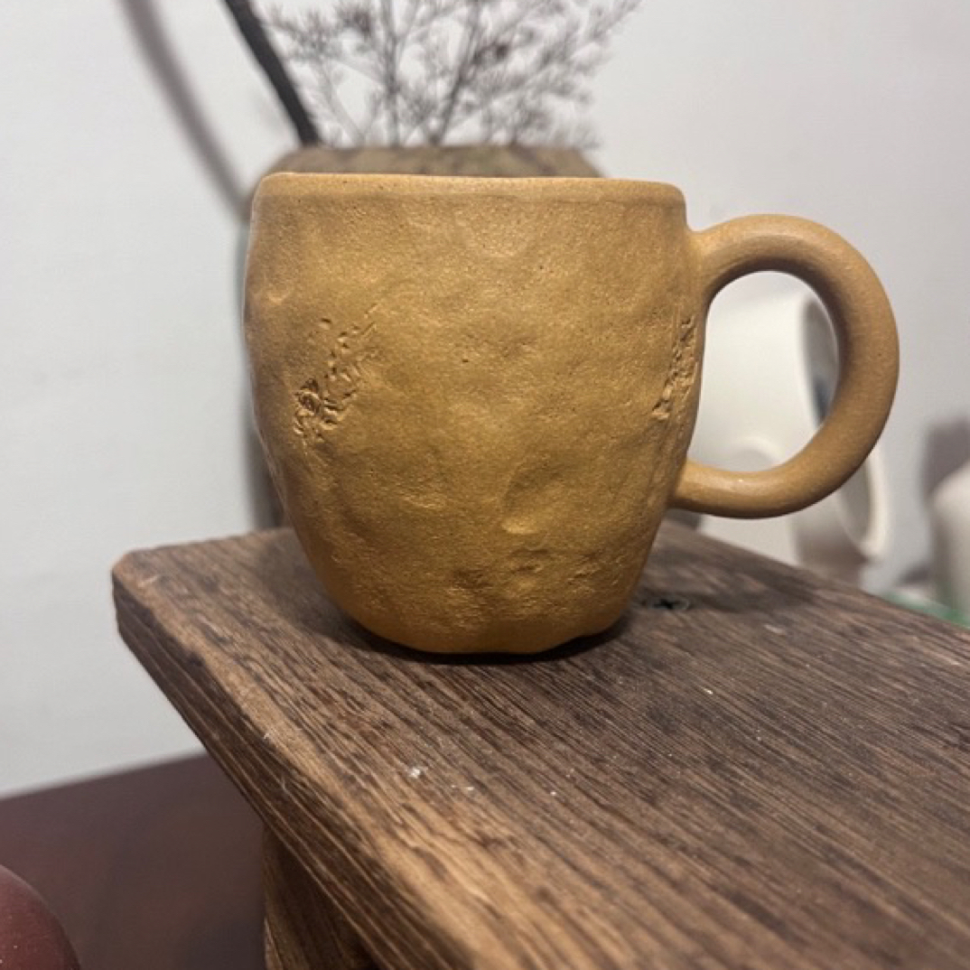 紫砂杯300cc紫泥半手工制作