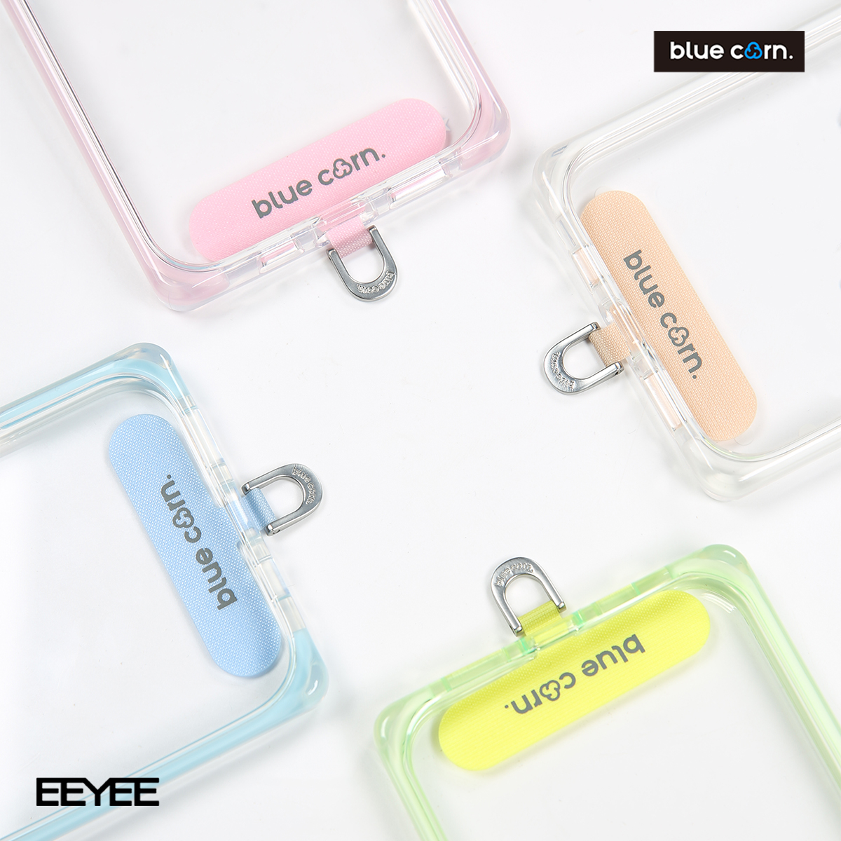 Bluecorn伊亚伊原创彩色固化布贴片超薄防丢通用手机挂绳夹片