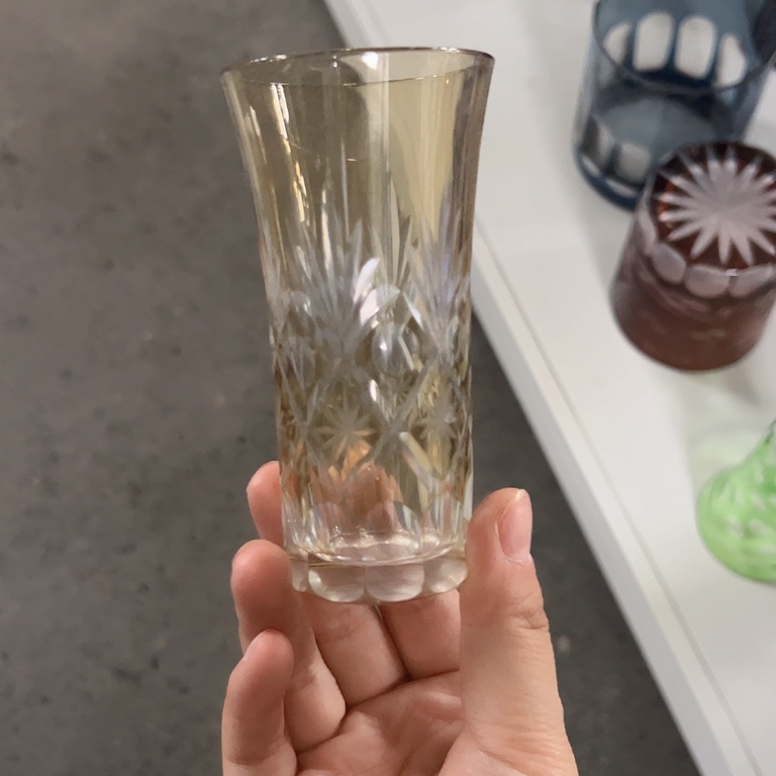 水晶玻璃高脚款微瑕一个