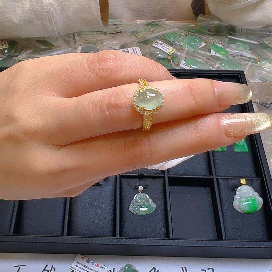 翡翠颈饰银S925镶嵌翡翠
