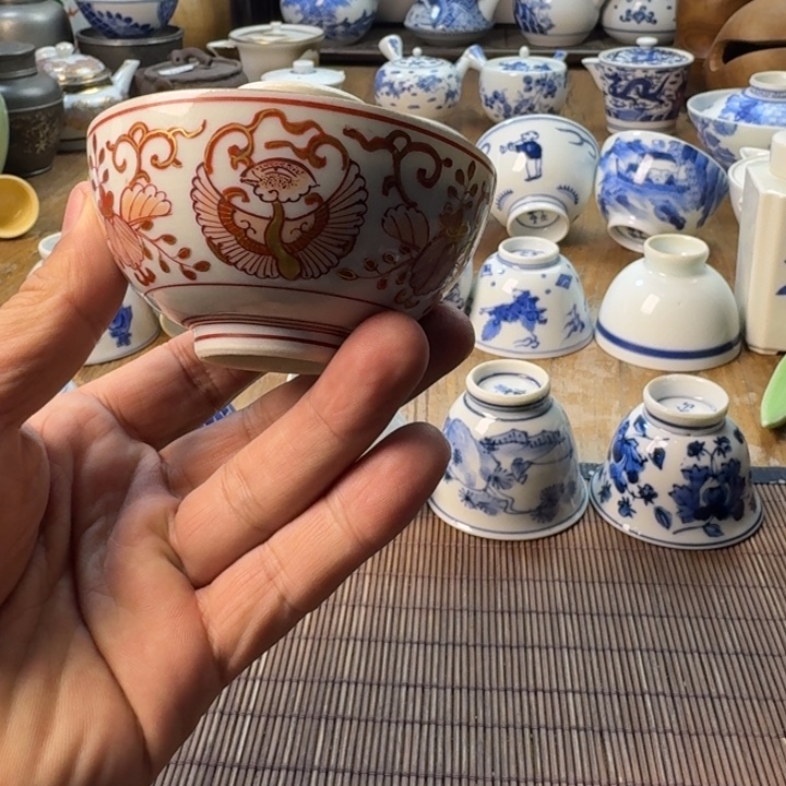 青花瓷器杯子茶具