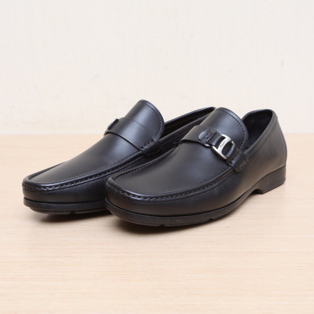 99新 FERRAGAMO/菲拉格慕 一脚蹬 皮鞋 乐福鞋 40码 P225175196