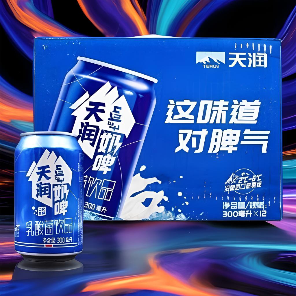 新疆特产 · 天润 奶啤乳酸菌风味奶品 300ml*12罐/件(常温介意勿拍)