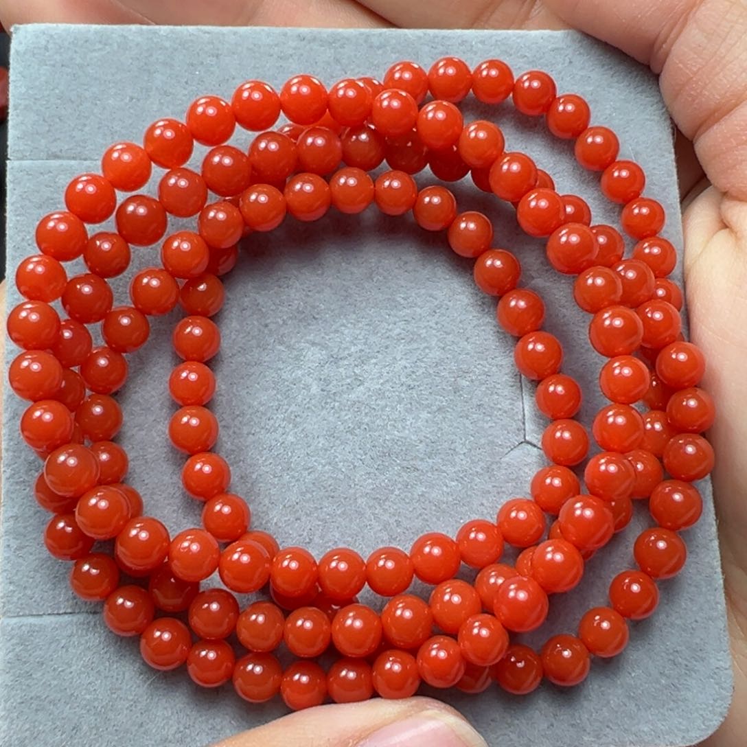 南红玛瑙手串未镶嵌