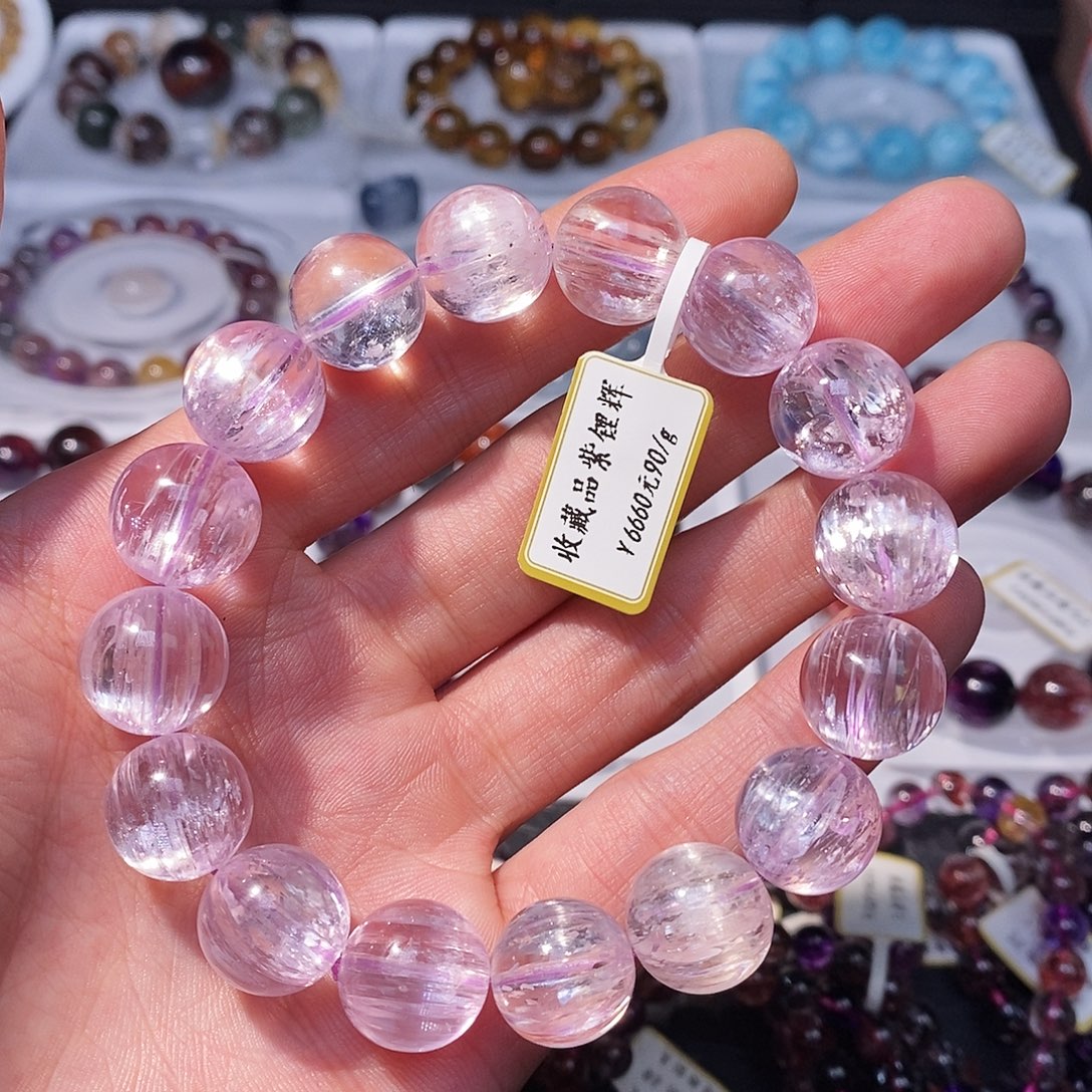 锂辉石未镶嵌手串13.8