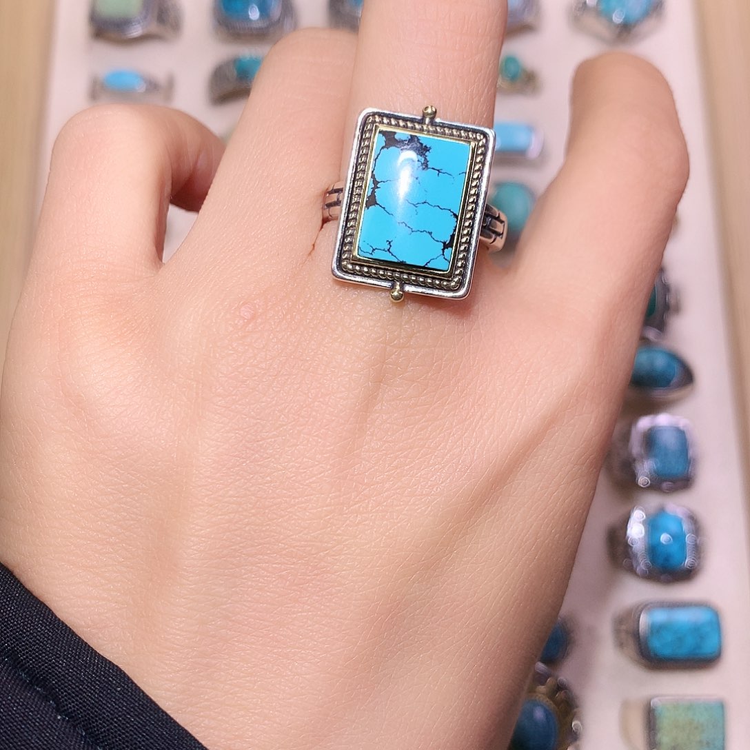 绿松石银S925镶嵌颈饰