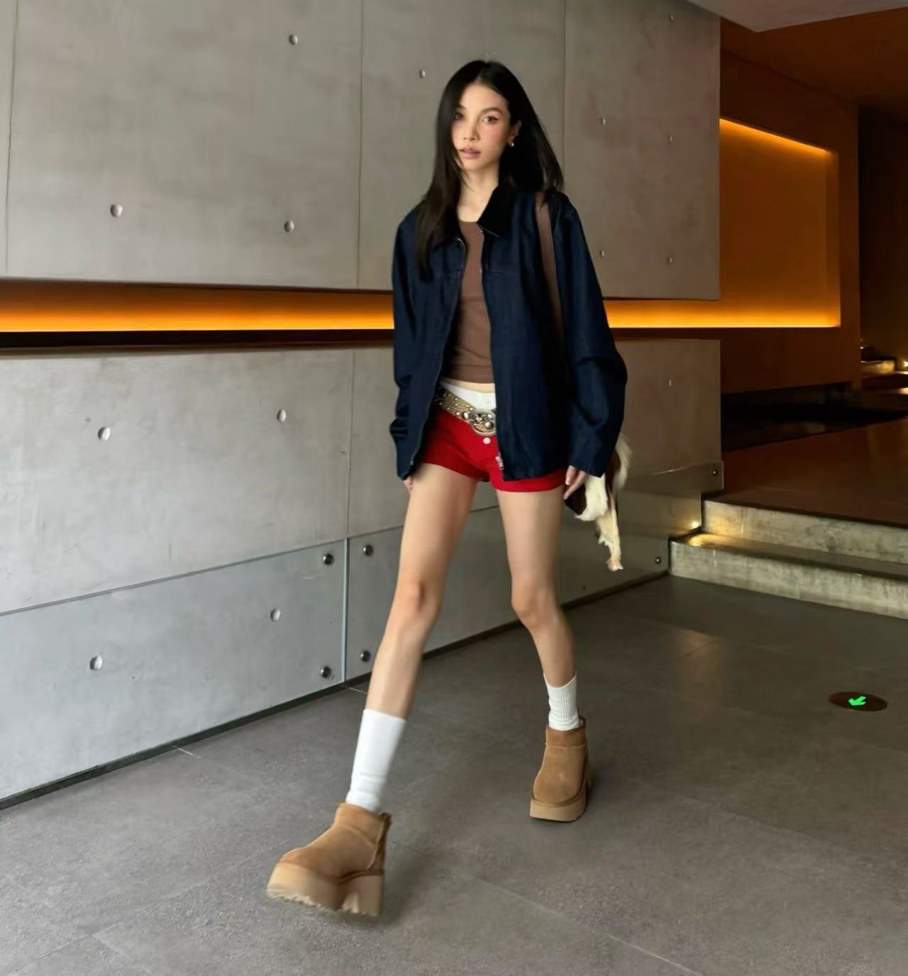 桑坡村重磅源头工厂重磅高端线 7cm厚底人鱼款雪地靴4