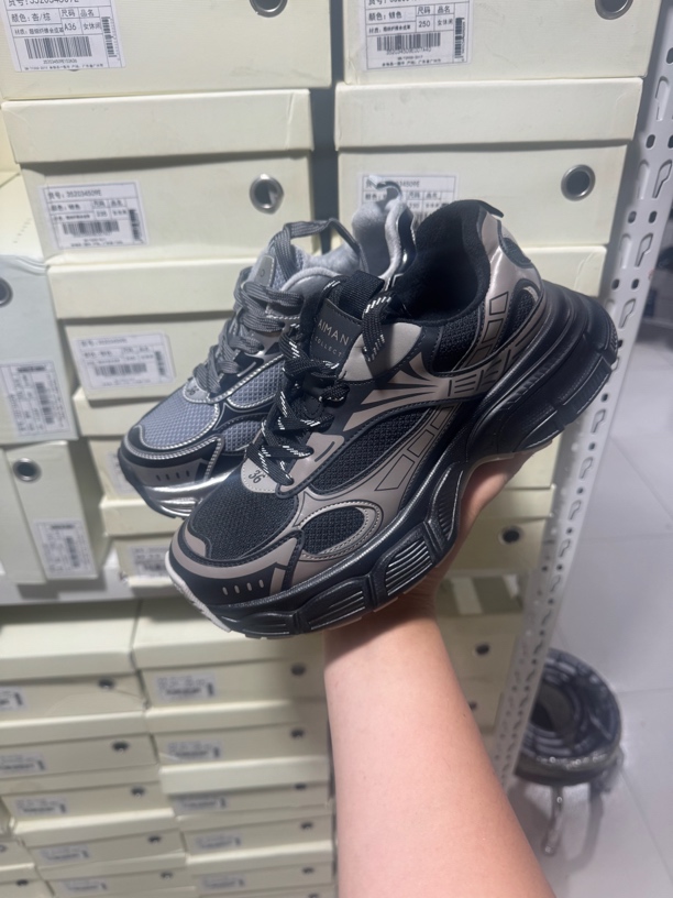 【漫步佳人】2520 03119网面老爹鞋黑色百搭鞋子