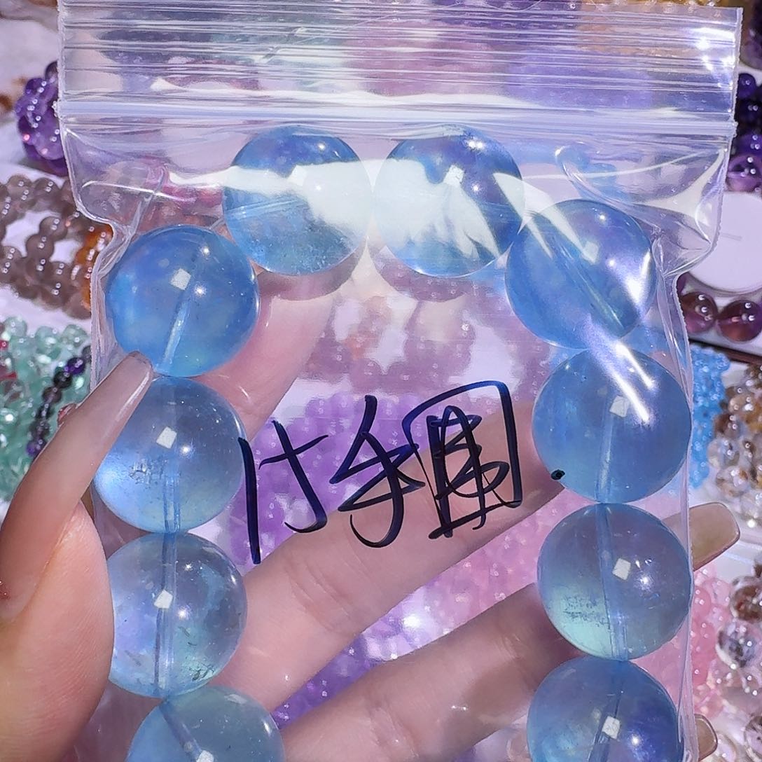 N***i水晶手链未镶嵌海蓝宝20