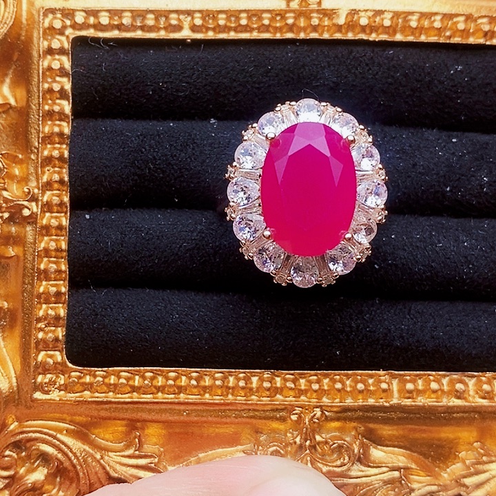 银S925镶嵌红宝石戒指