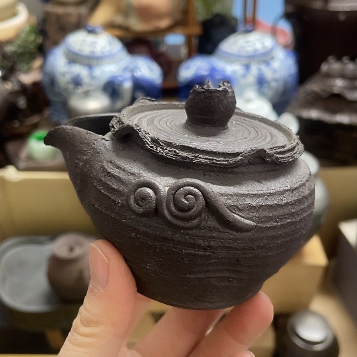 青***猫陶中古工艺品摆件