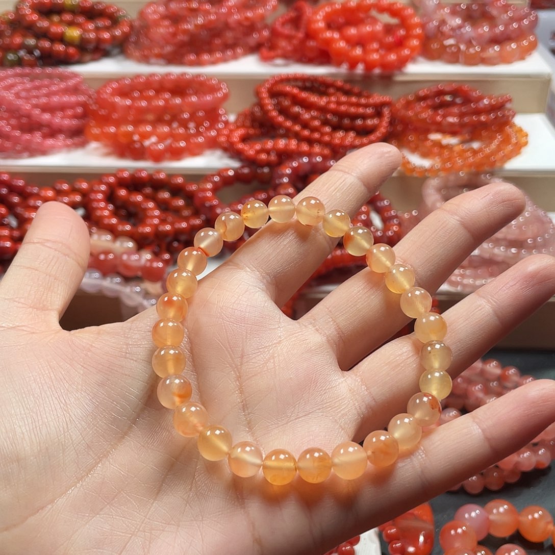 南红玛瑙未镶嵌手链