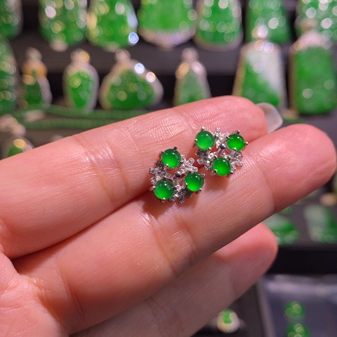 翡翠银S925镶嵌颈饰