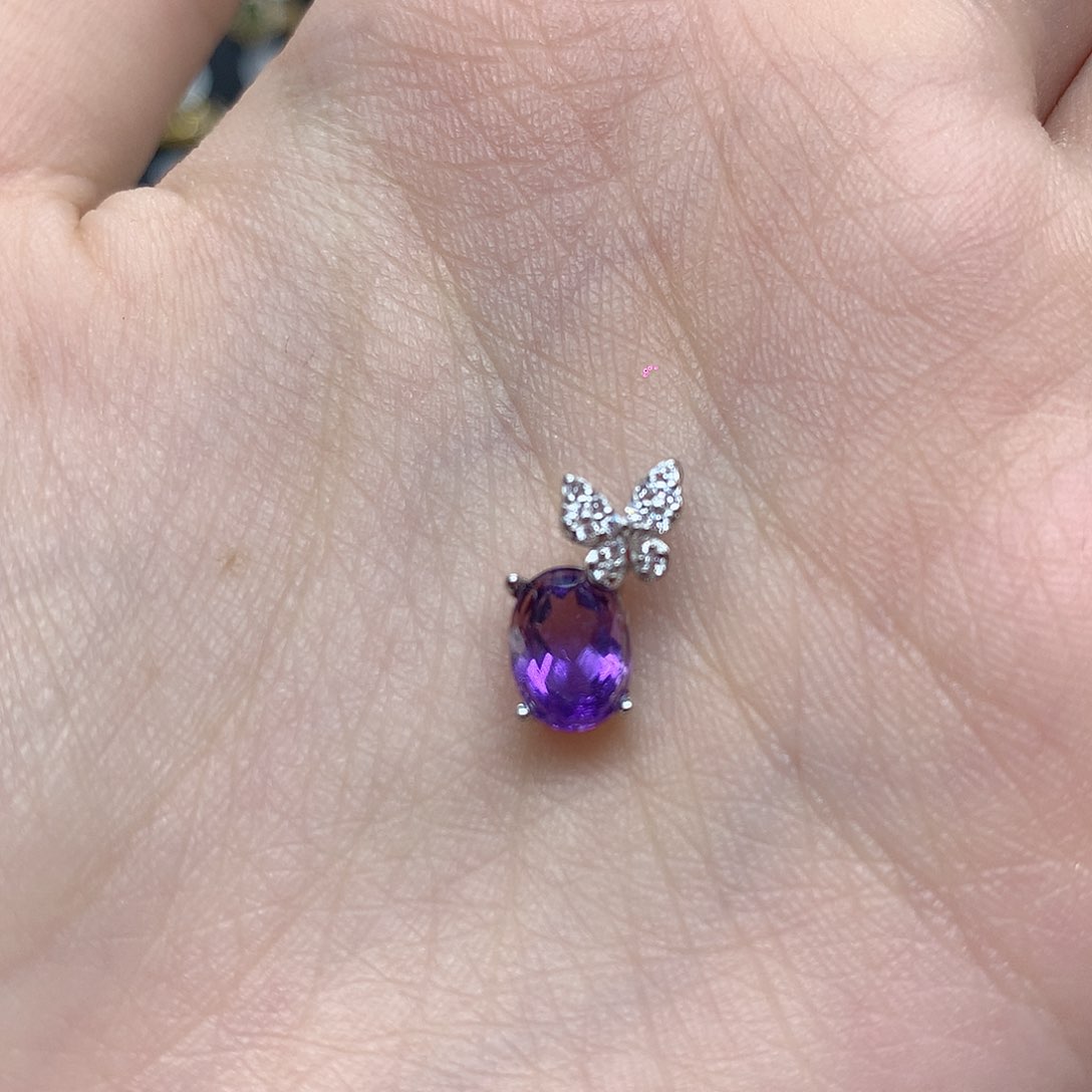 托帕石颈饰银S925镶嵌