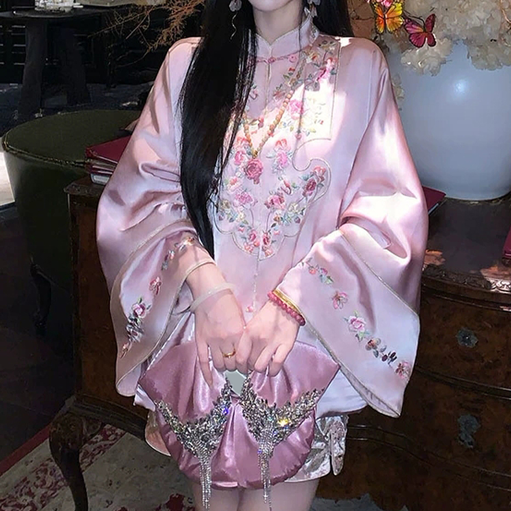 【桃夭映雪】新中式棉服外套重工刺绣设计感上衣XH55053224