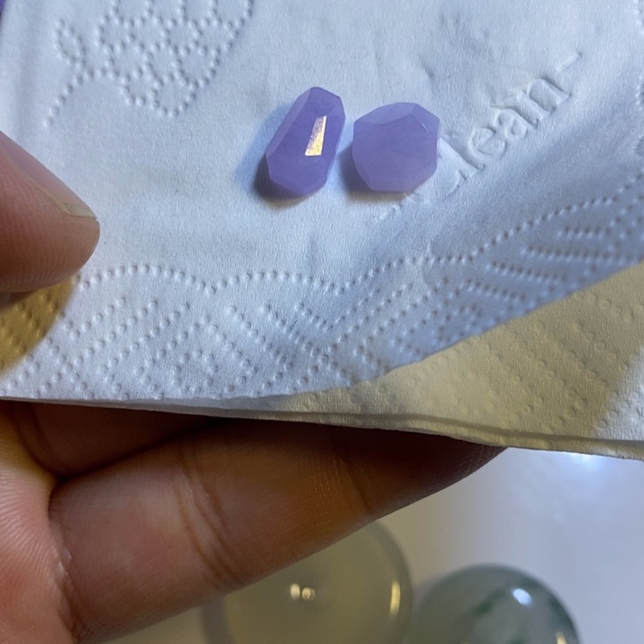 定制翡翠未镶嵌紫罗兰随形