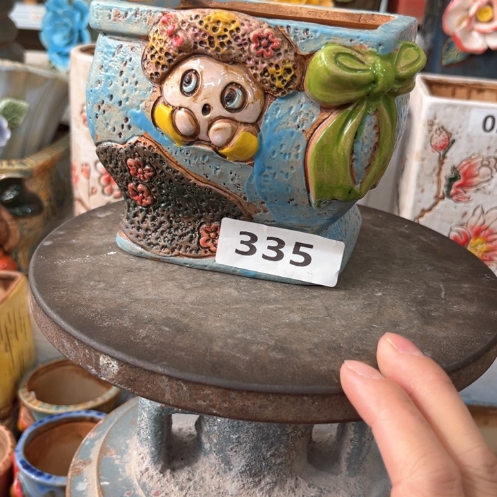 紫砂花盆粗陶材质多肉陶瓷花盆