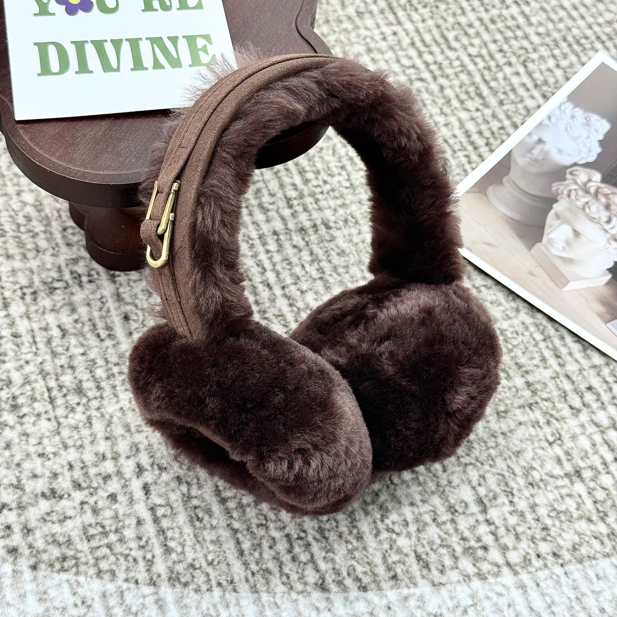 【钰韩】冬季时尚简约百搭加绒保暖耳套耳罩