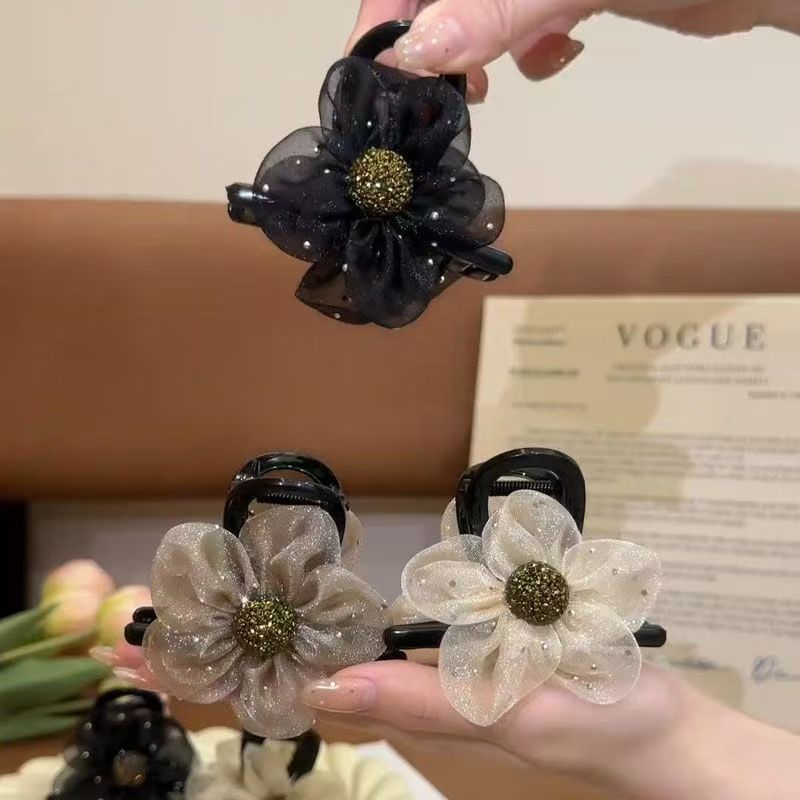太阳花抓夹女高级感气质网红新款鲨鱼夹后脑勺半扎发饰