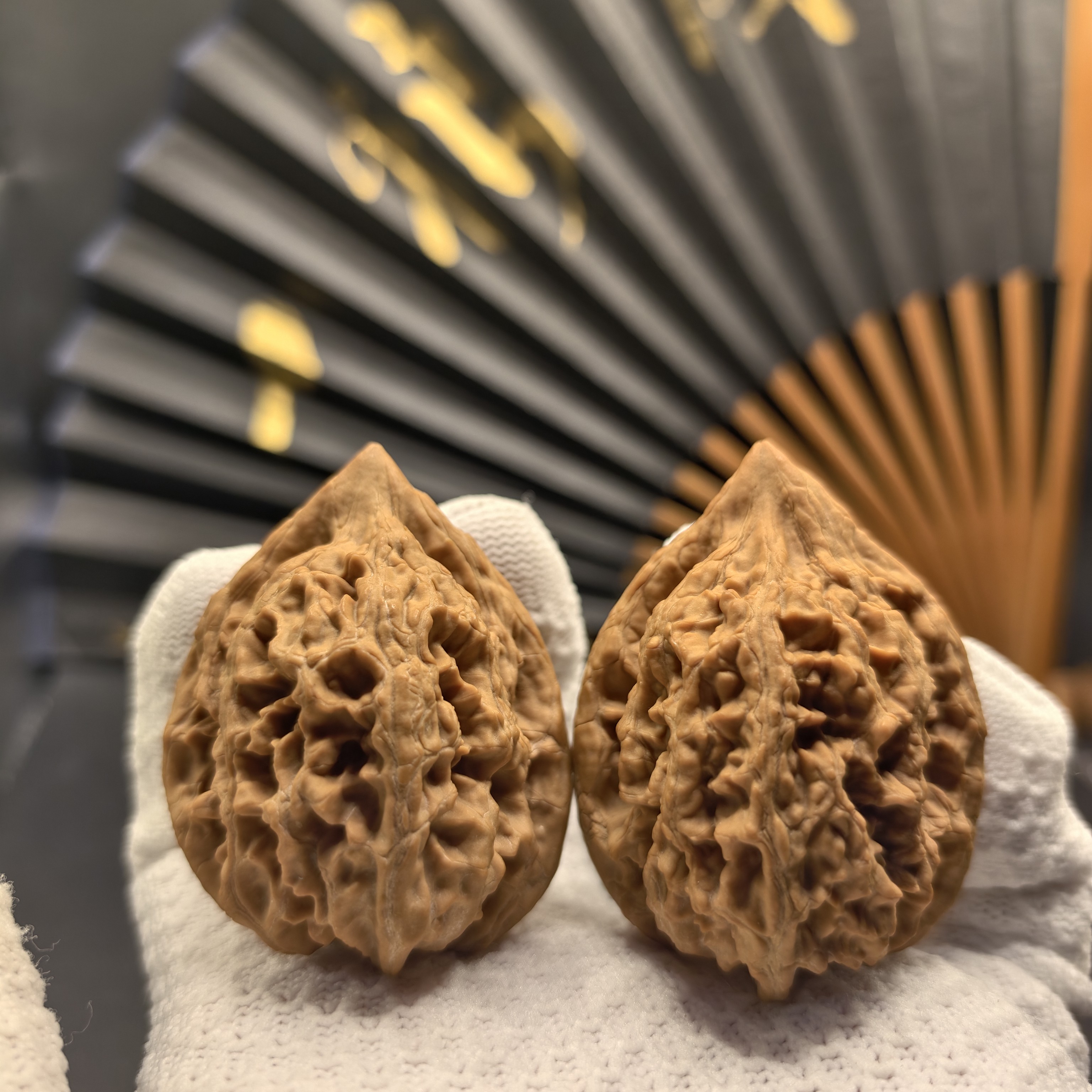 全品精对 大沽石核桃 43.5边44肚54高 原生态天然文玩 新果狮子头