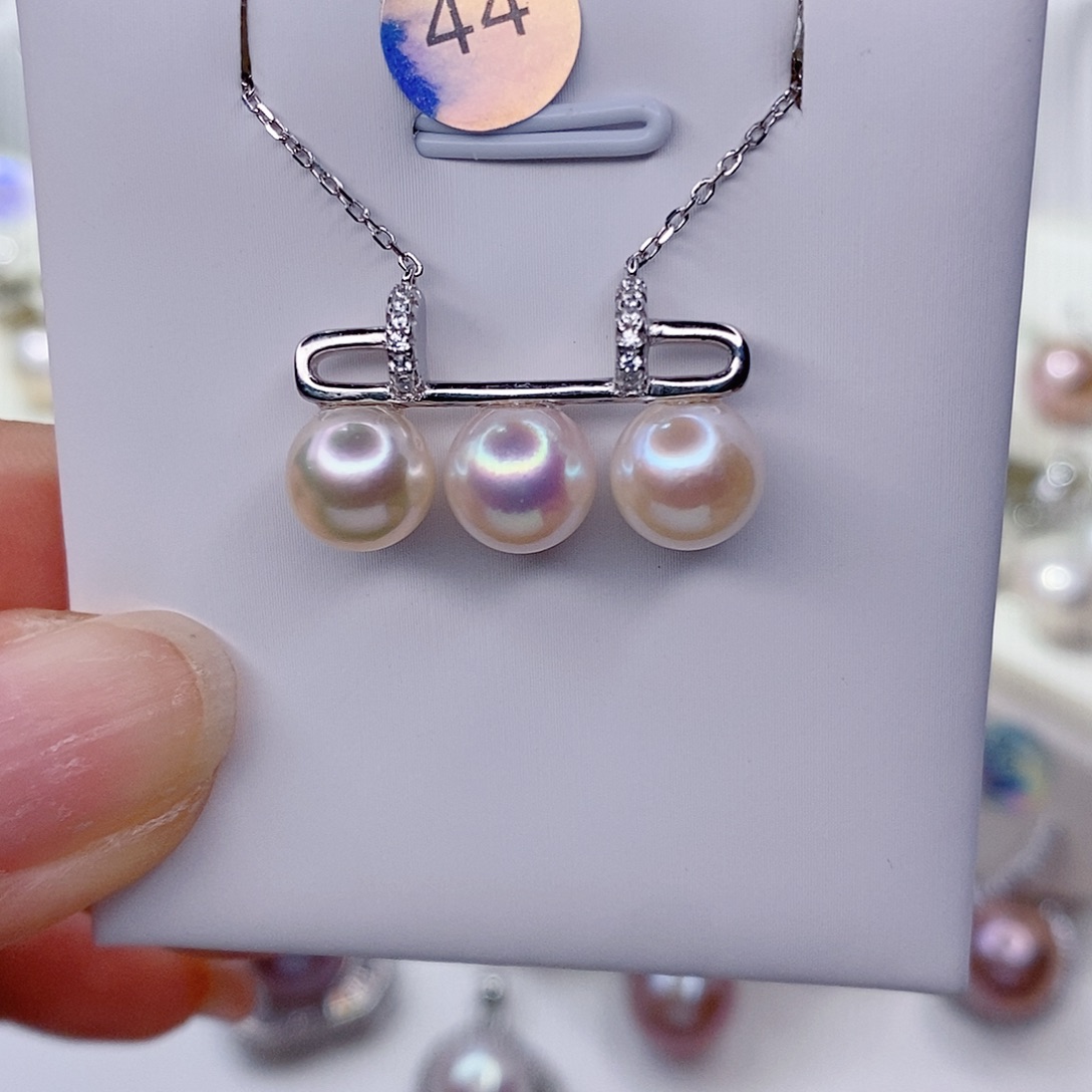 你***J海水珍珠银S925镶嵌吊坠(赠链)