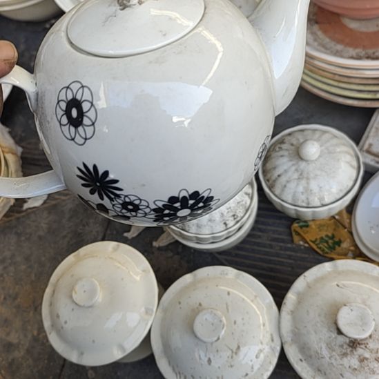 瓷咖啡壶，国营四厂库存