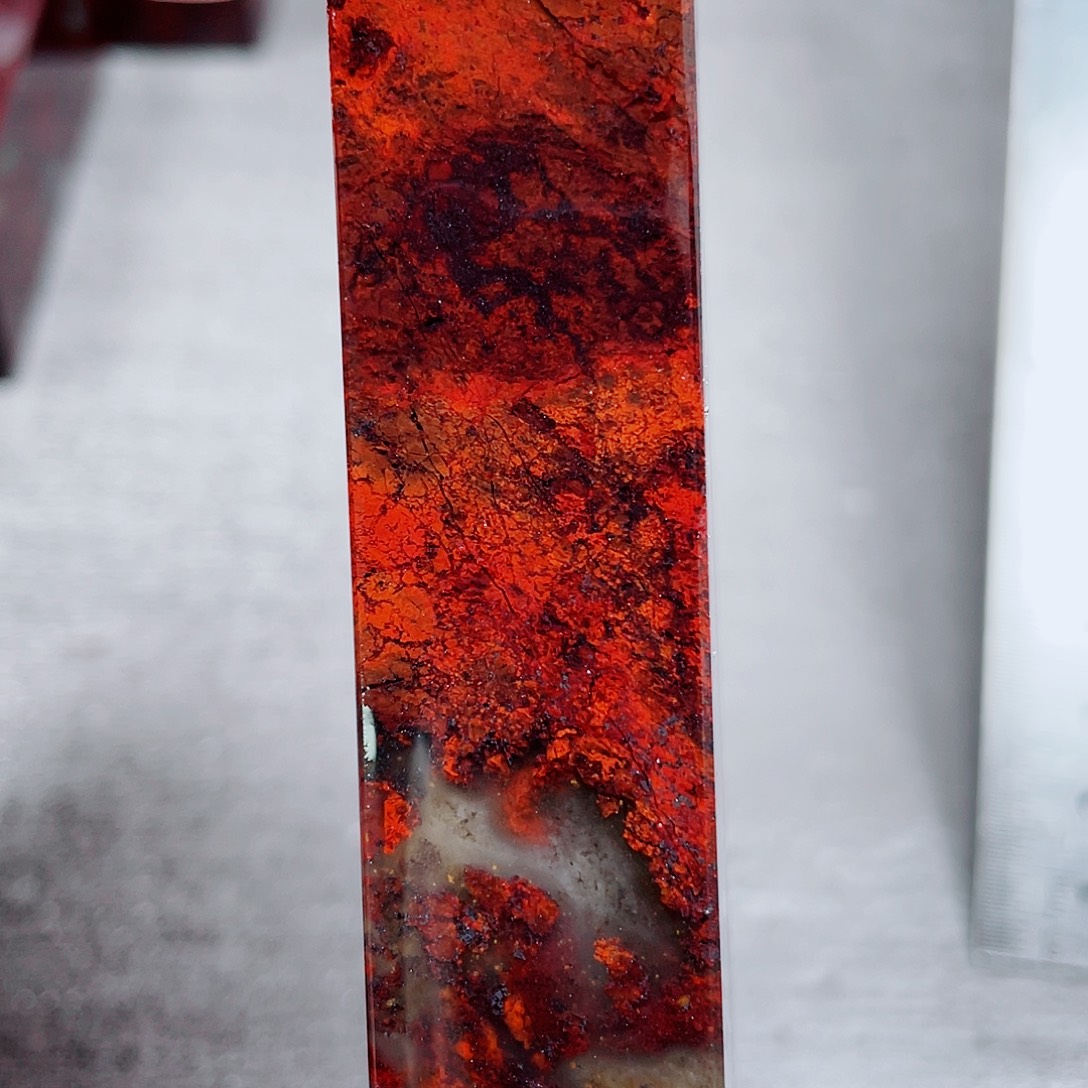 玉桂林鸡血玉印章镇尺13