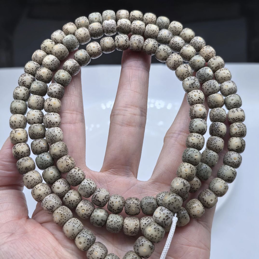 福利星点货8X7老型桶海南毛感料石玉糯冰纯星点108菩提