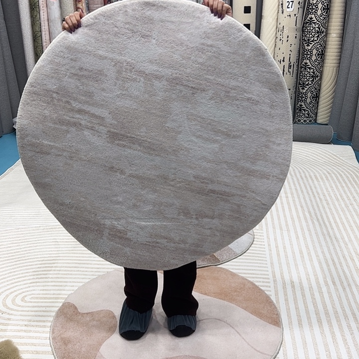 混纺加厚棉布底仿羊绒直径两米圆全新特价福利