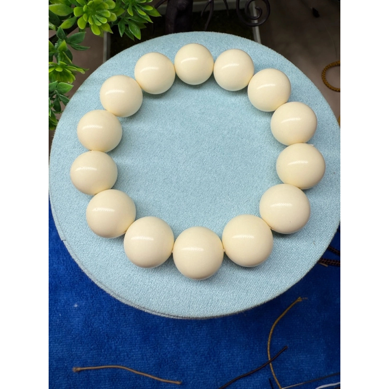 A186人工养殖鹿角雕刻1.6x14颗圆珠