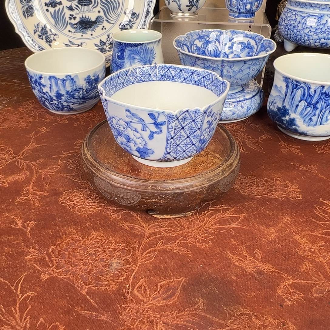 摆件青樵轩鸟语花香四方杯