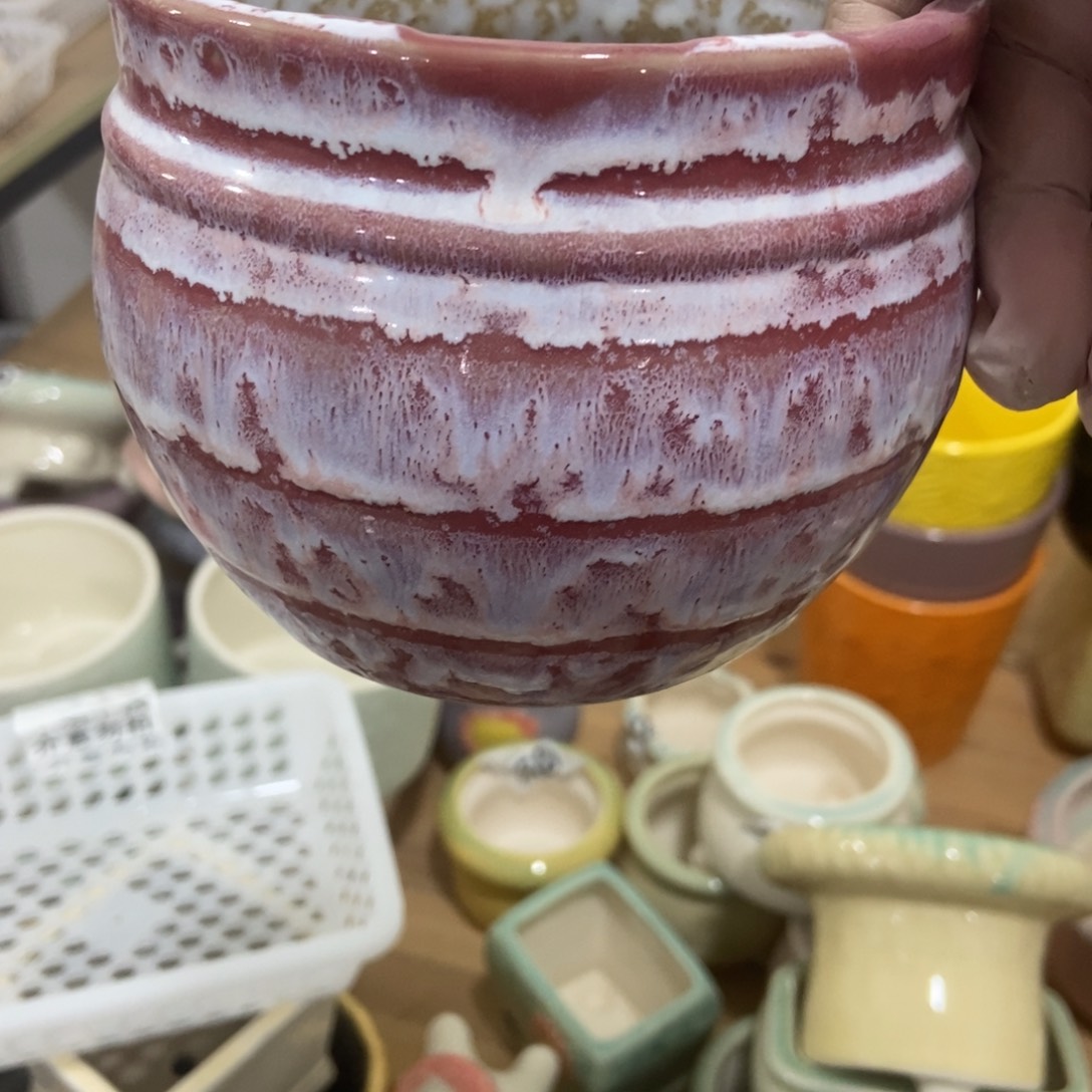 红陶高温陶瓷花盆