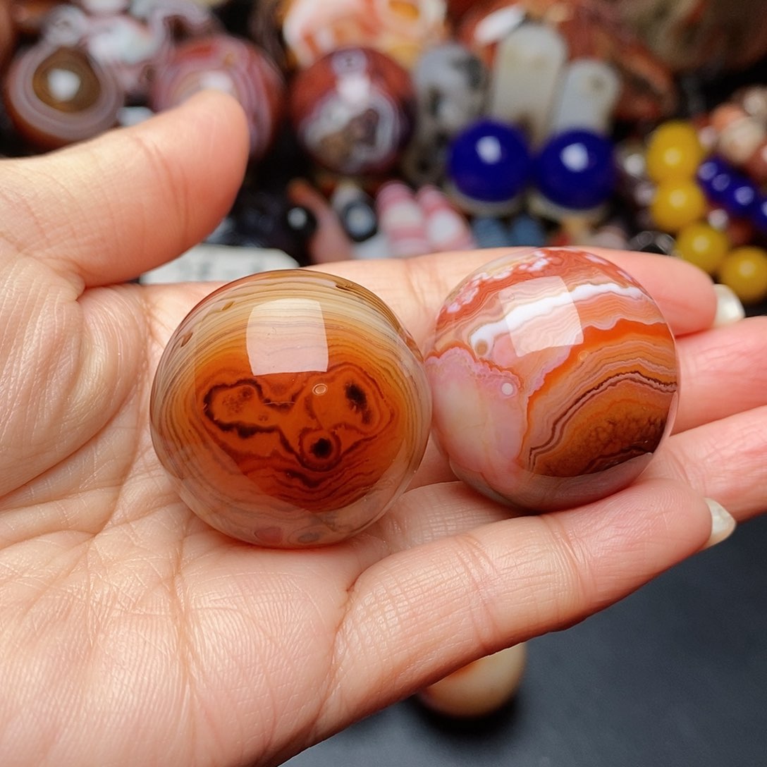 玛瑙/玉髓两毛未镶嵌3*2