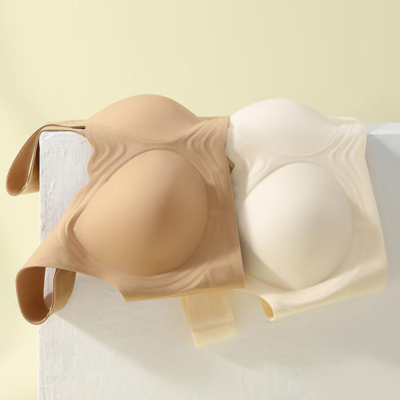 【波浪边乳胶粉底液】美背无痕反重力内衣提拉上托软支撑防下垂文胸