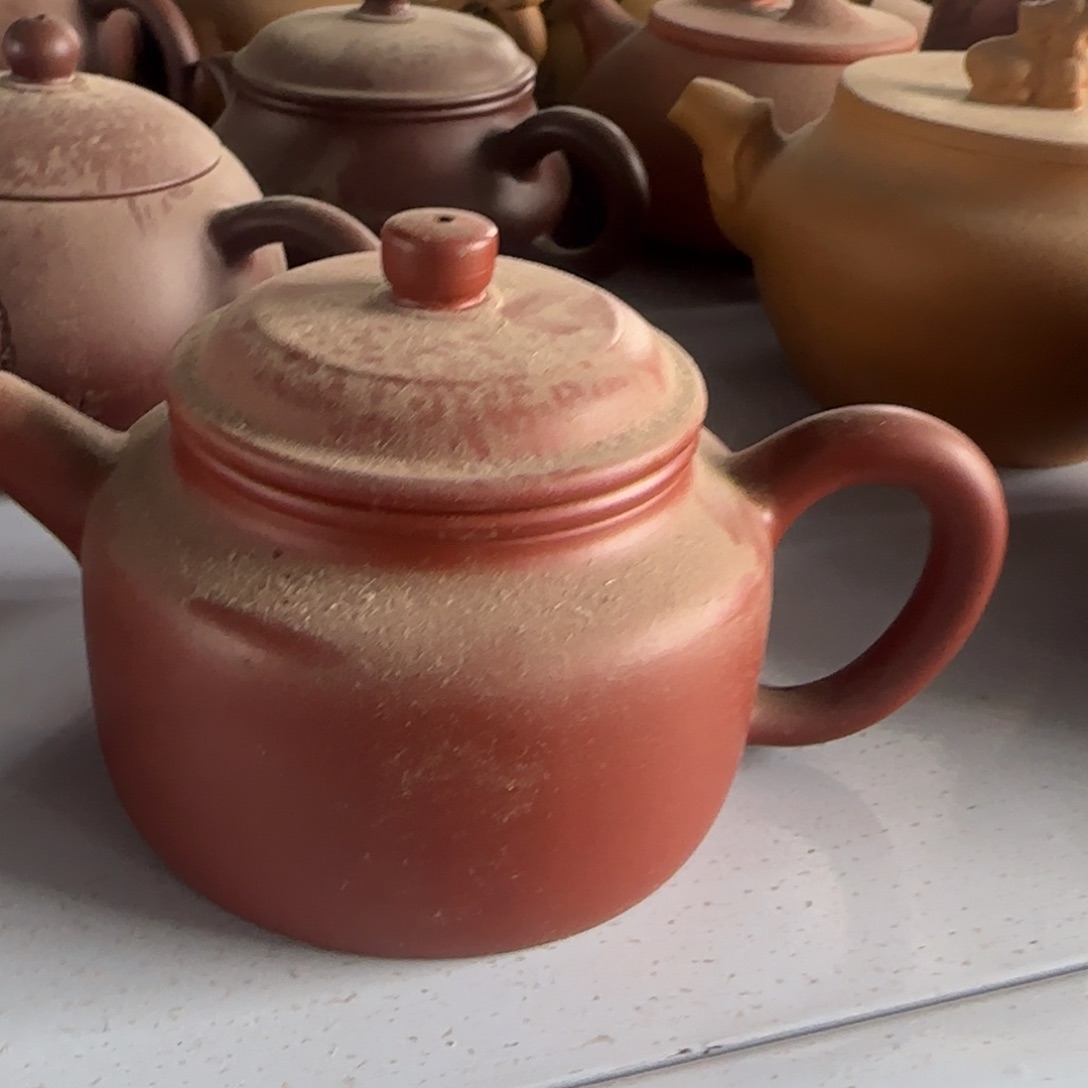 紫砂茶壶朱泥德钟