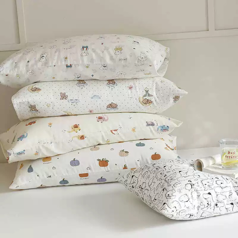 水洗棉印花枕套48*74微瑕～不挑花色G009