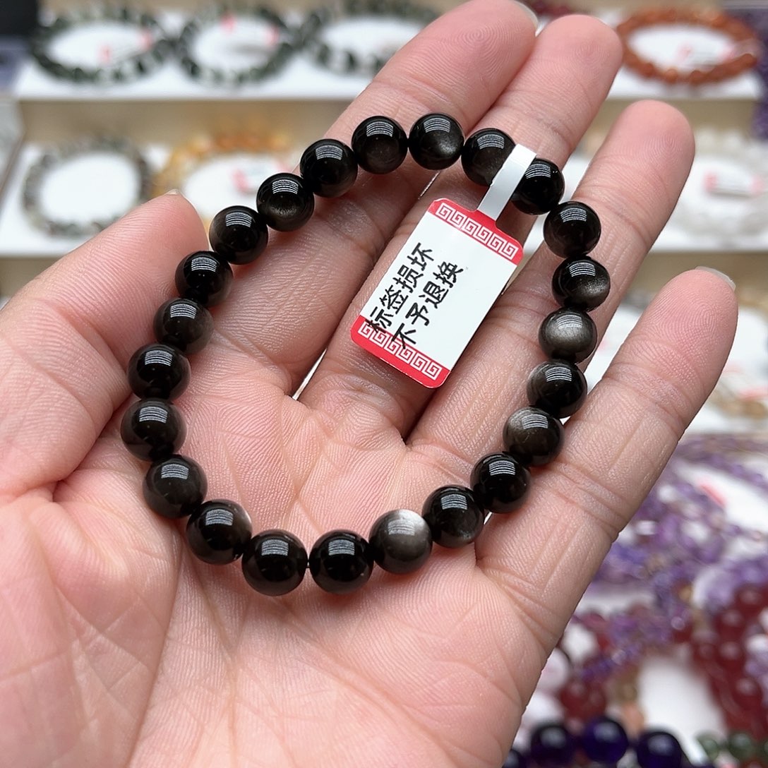 水晶手串未镶嵌银耀石手串