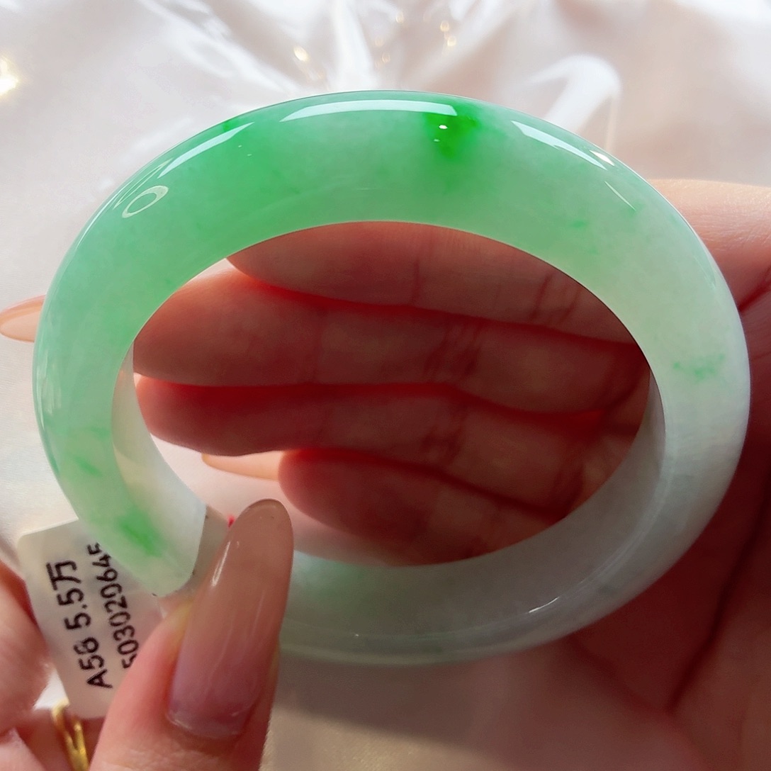 翡翠未镶嵌手镯22（25号）