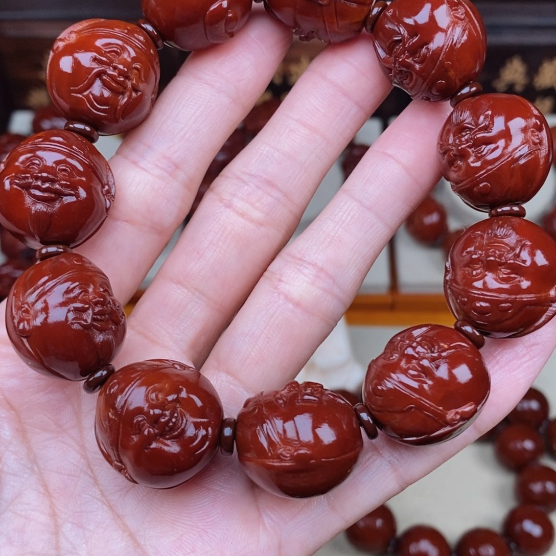 高***宏橄榄核吊坠财神财神