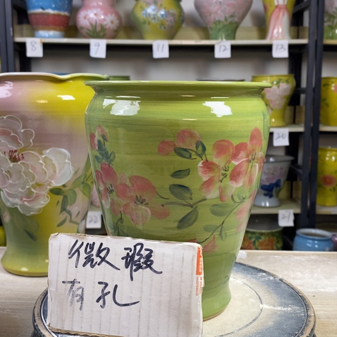 景德镇手工手绘陶瓷花盆