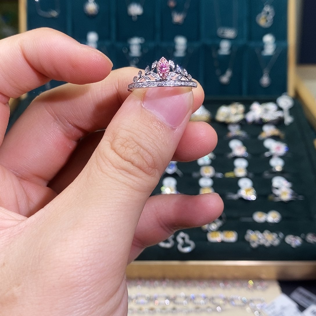 钻石戒托18K金镶嵌戒指