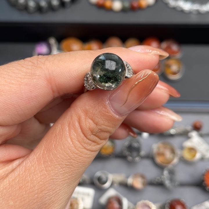 水晶戒指银S925镶嵌1111111